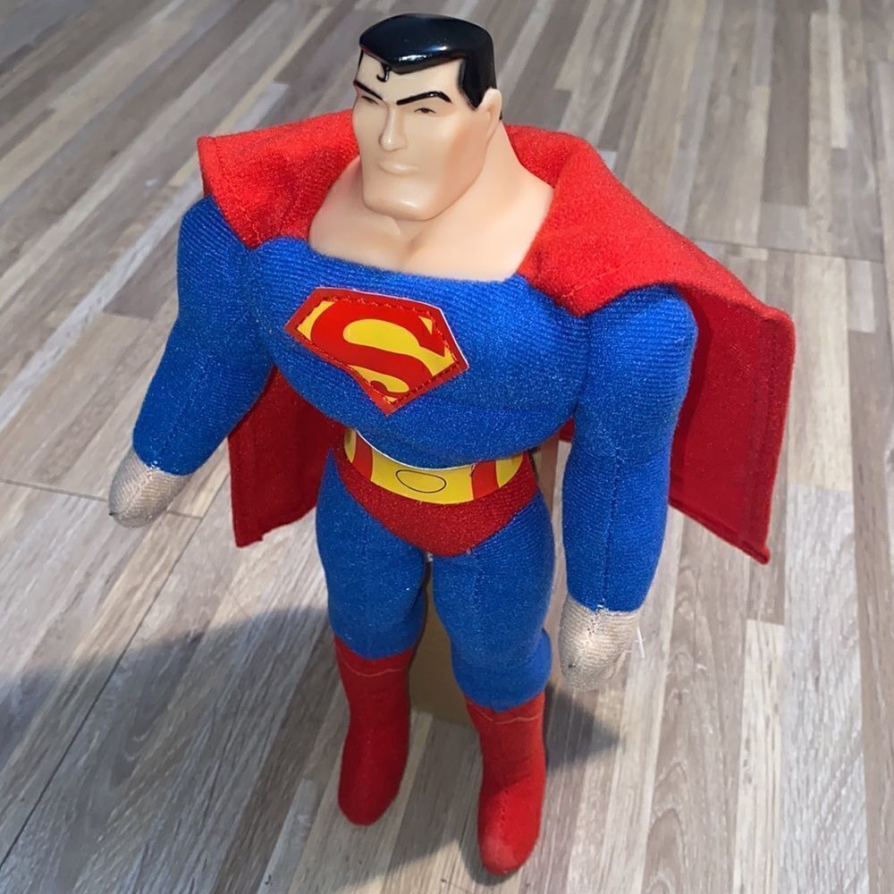 Superman action figure plush vinyl head stuffed body toy DC Comics Christmas toy
